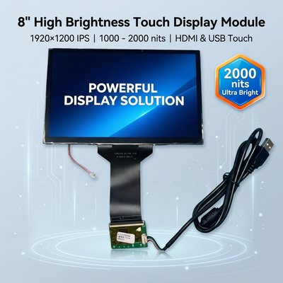 खरीदें HDMI ड्राइवर बोर्ड 2000cd/m2 हाई ब्राइटनेस कैपेसिटिव टच डिस्प्ले पैनल प्लग एंड प्ले के साथ 8