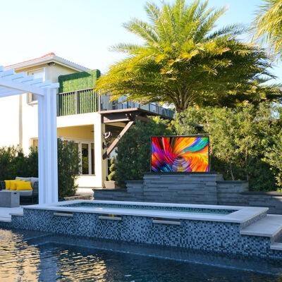 55 इंच आउटडोर एलसीडी विज्ञापन डिस्प्ले 3000निट चमक IP67 जलरोधक और विरोधी चमक कांच के साथ